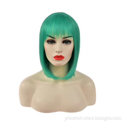 Factory Price Fashion Synthetic Short bobo  head Wigs